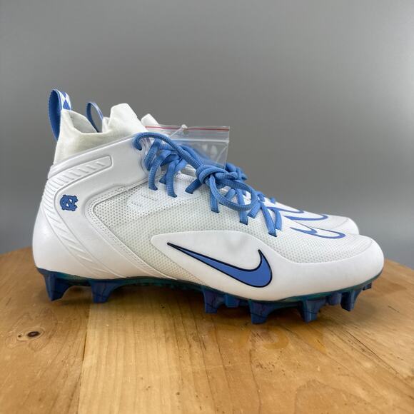 Nike Alpha Huarache 8 Elite SMU P Mens Size 10 UNC Tar Heels PE Lacrosse Cleats - Picture 1 of 9